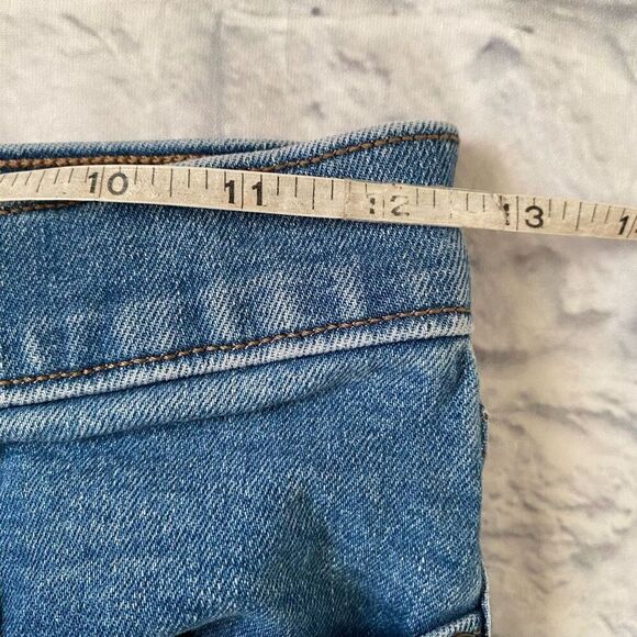 Express women 2 cotton blend super high rise mom jeans blue - Picture 10 of 11